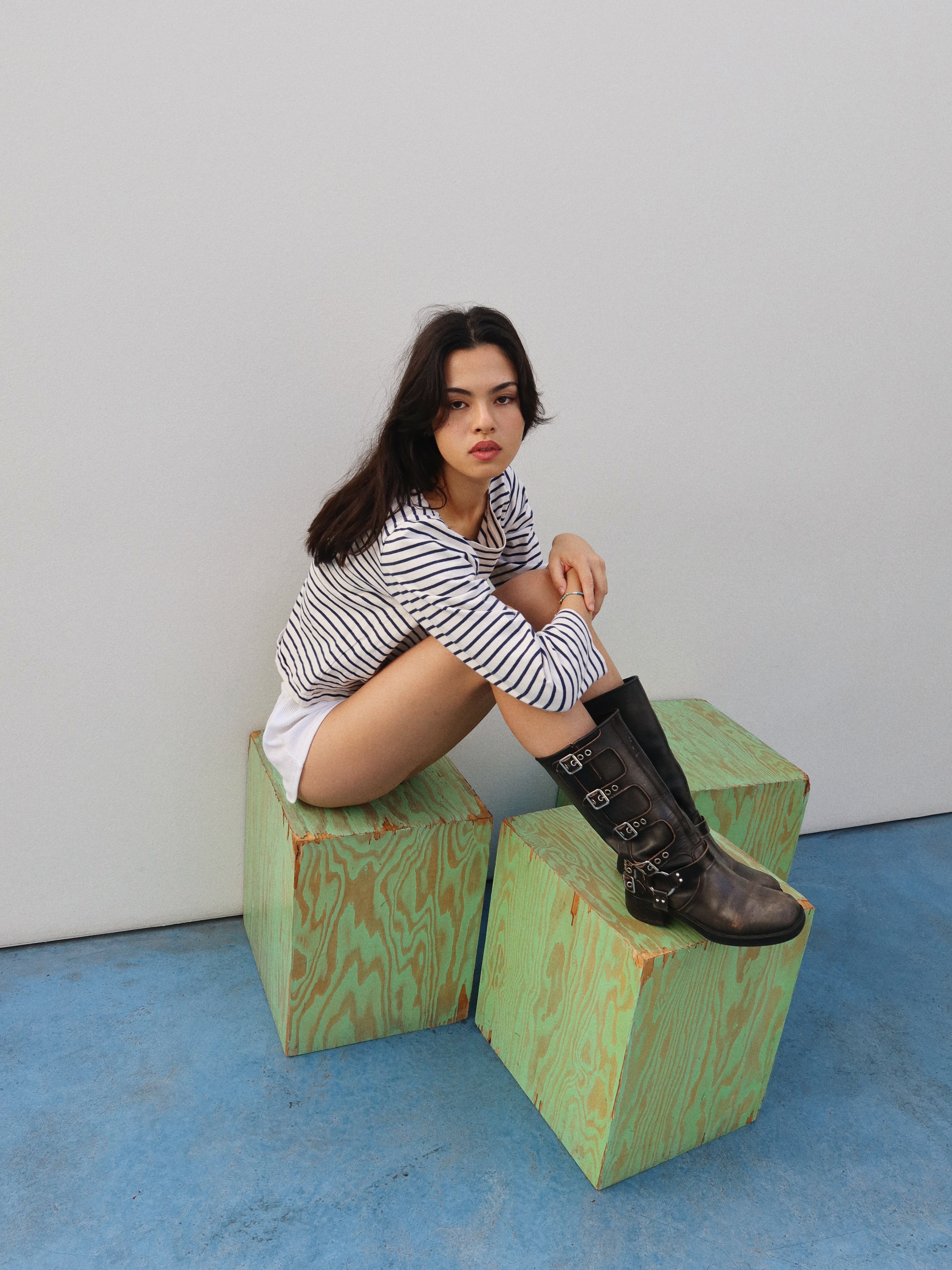 Hannah Shorts - White Waffle