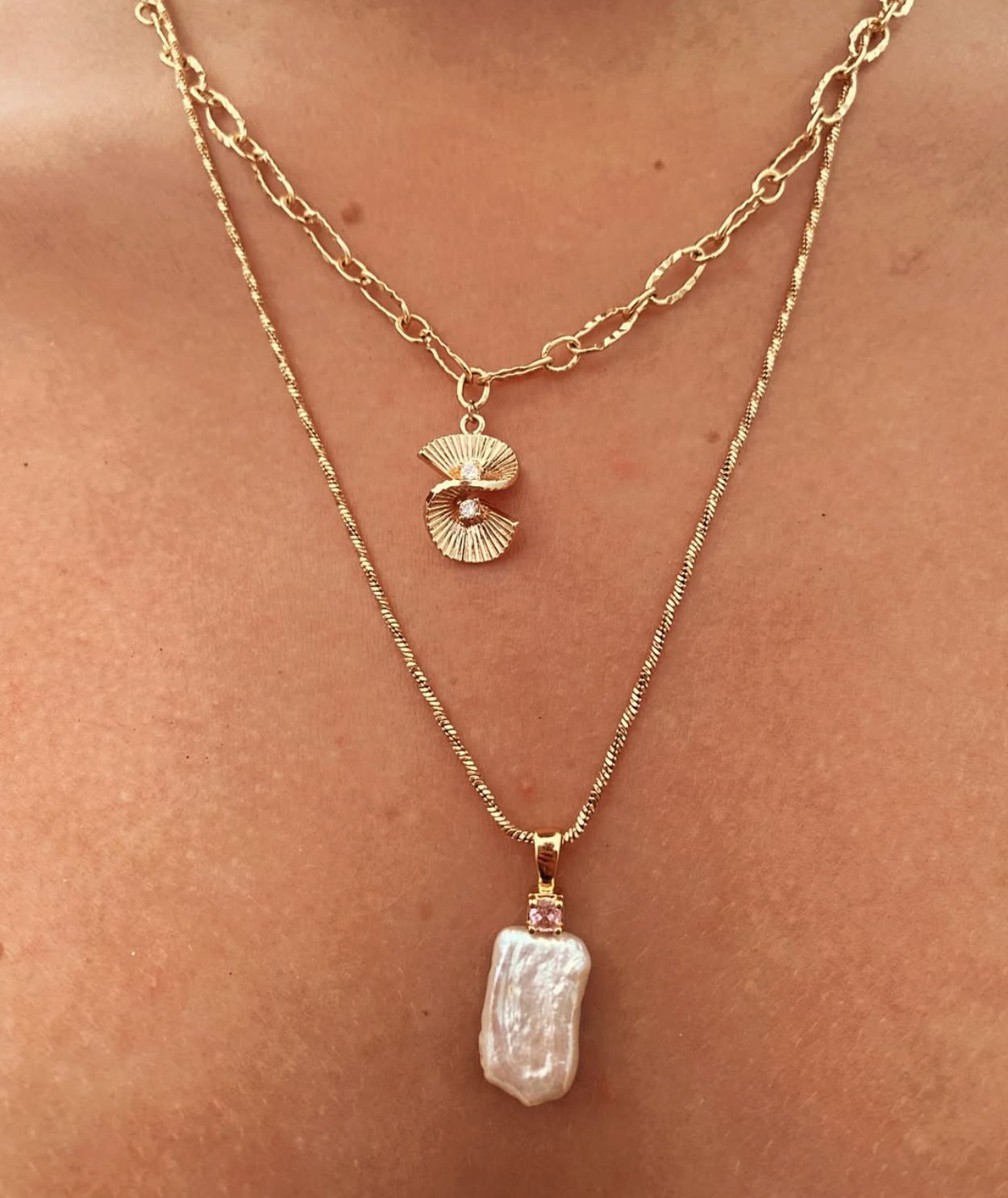 Diamond Pearl Necklace