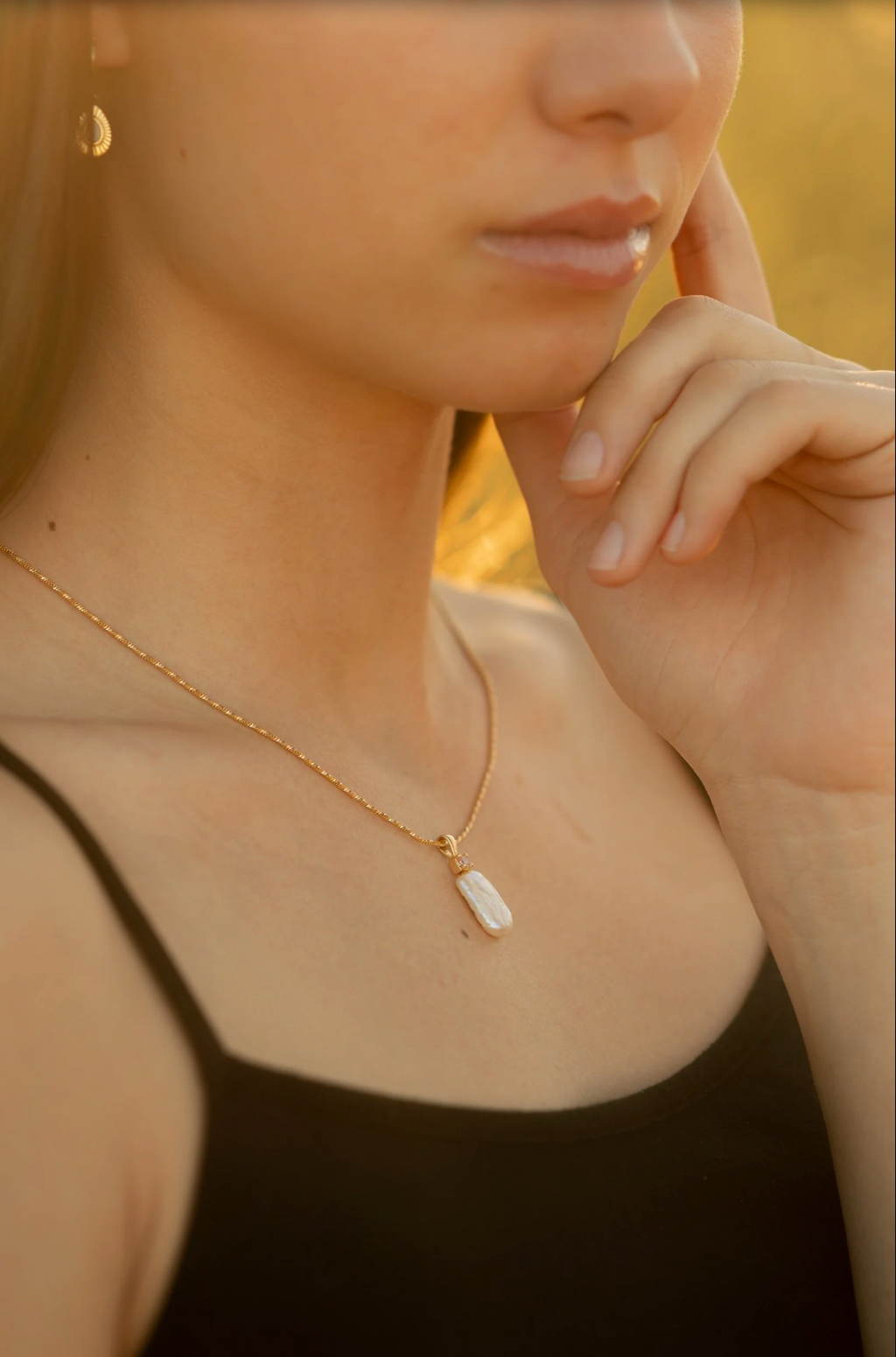 Diamond Pearl Necklace