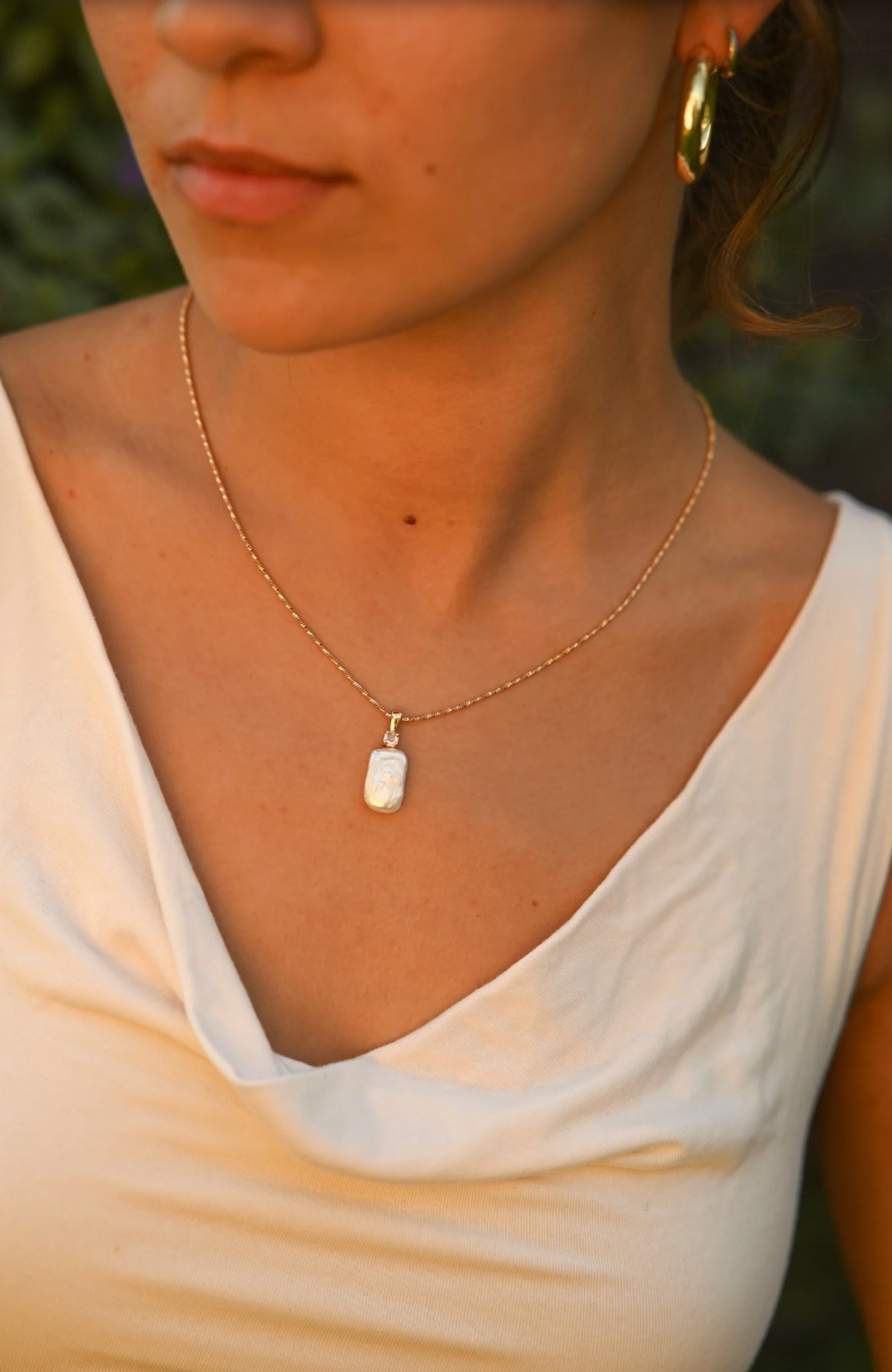 Diamond Pearl Necklace