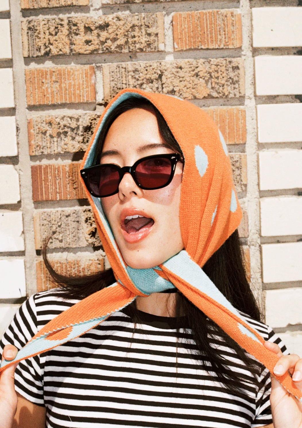 The Chakr Scarf in Terracotta & Teal