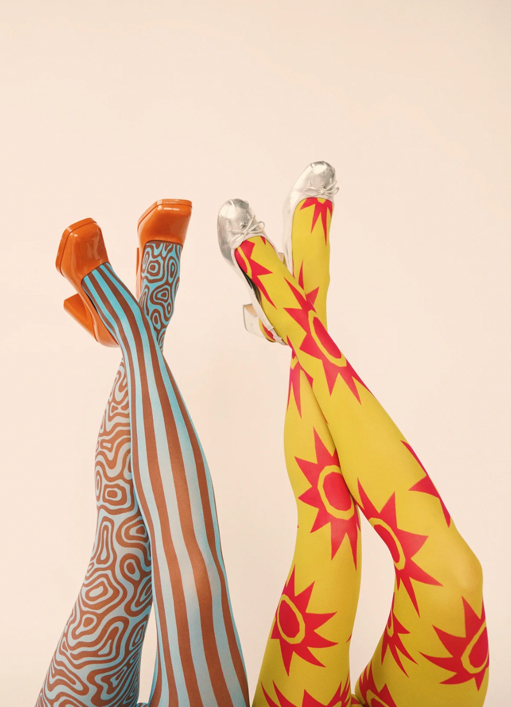 Taara Tights - Chartreuse & Magenta