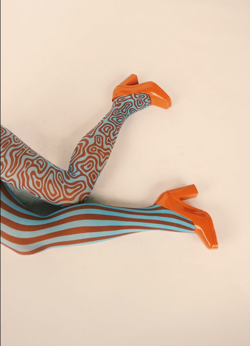Ulta Pulta Tights - Blue & Brown