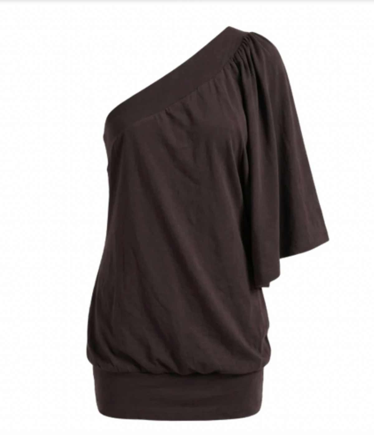 Asymmetric Drop Waist Cotton Mini Dress